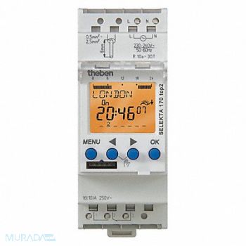 THEBEN Electr Timer Din Rail Astro 24Hr/7D, 30YH24