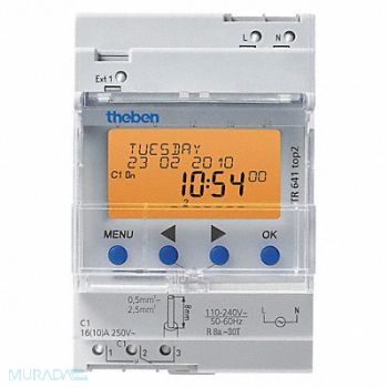 THEBEN Electr Timer Din Rail 365 Day Astro 1Chn, 30YH29