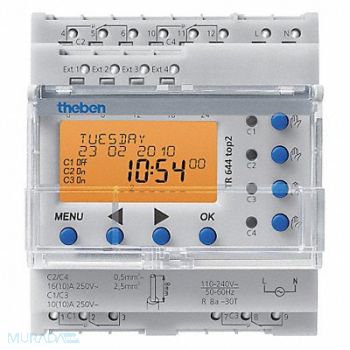 THEBEN Electr Timer Din Rail 365 Day Astro 4Chn, 30YH32