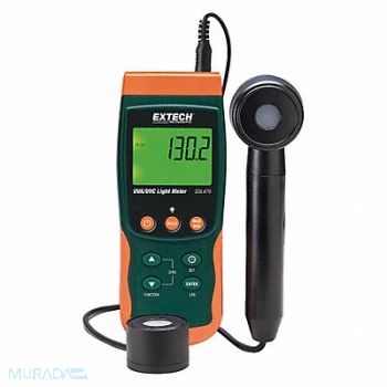 EXTECH Light Meter UVA and UVC Backlit LCD NIST, 30ZP40
