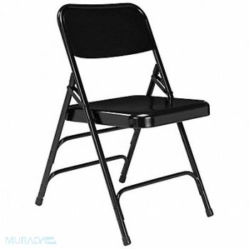 NATIONAL PUBLIC SEATING Folding Chair Black 18-3/4 in PK4, 8EC78