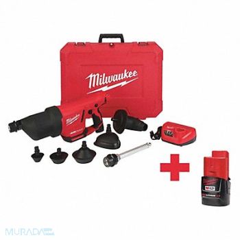 MILWAUKEE Drain Gun Kit 12.0V 35 ft Max Run, 317D96