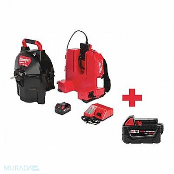 MILWAUKEE Drain Gun Kit 18.0V 100 ft Max Run, 317D97