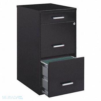 SPACE SOLUTIONS Flat File Cabinet Black Powder Coated, 317Z55