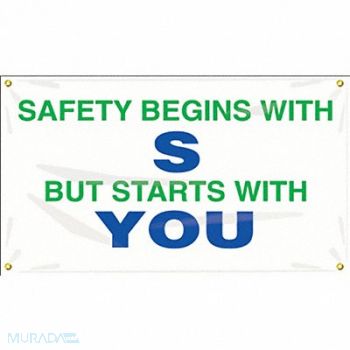 ACCUFORM Safety Banner 28in x 48in Poly Sheeting, 31A702