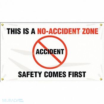 ACCUFORM Safety Banner 28in x 48in Poly Sheeting, 31A706