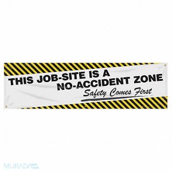 ACCUFORM Safety Banner 28in x 96in Poly Sheeting, 31A760