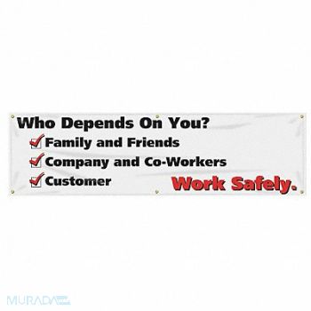 ACCUFORM Safety Banner 28in x 96in Poly Sheeting, 31A764