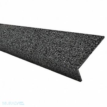 SURE-FOOT FRP Stair Nosing Black 36in W Fiberglass, 31AP33