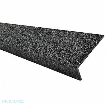 SURE-FOOT FRP Stair Nosing Black 48in W Fiberglass, 31AP34