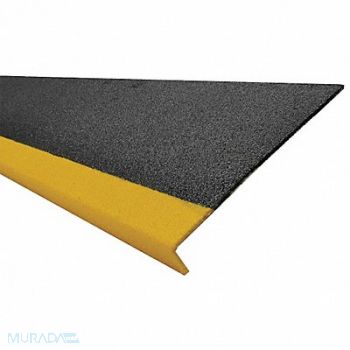 SURE-FOOT FRP Step Cover Ylw/Blk 24 Fbrglss, 31AP44
