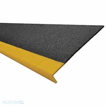 SURE-FOOT FRP Step Cover Ylw/Blk 48 Fbrglss, 31AP46