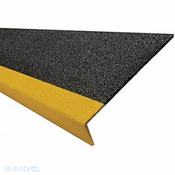 SURE-FOOT FRP Step Cover Ylw/Blk 24 Fbrglss, 31AP48
