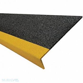 SURE-FOOT FRP Step Cover Ylw/Blk 48 Fbrglss, 31AP50