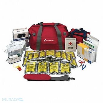 FIRST AID ONLY Survival Kit Red 8inHx14inLx14inW, 31AR18