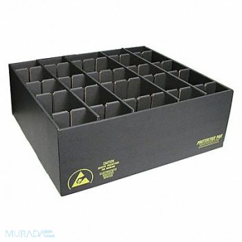 PROTEKTIVE PAK Divider Box Black Cardboard 18, 31AR66