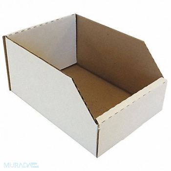 PACKAGING CORPORATION OF AMERICA Corr Shelf Bin White Cardboard 3 in, 31AW55