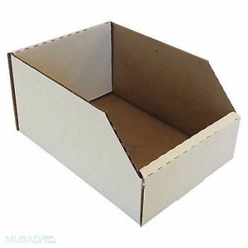 PACKAGING CORPORATION OF AMERICA Corr Shelf Bin White Cardboard 4 1/2 in, 31AW58