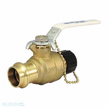 MILWAUKEE VALVE Ball Valve Brass 2-Piece 3/4in 200 psi, 31CD09
