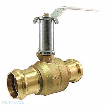 MILWAUKEE VALVE Ball Valve Brass 2-Piece 2in 200 psi, 31CD15