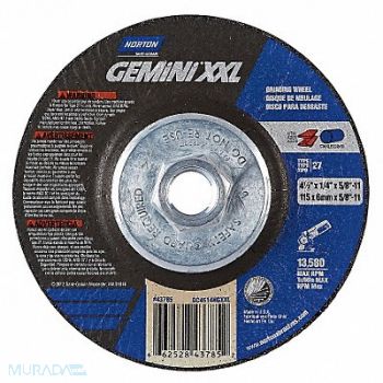 NORTON Depressed Center Wheel 4-1/2In 13580RPM, 31CF13