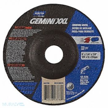 NORTON Depressed Center Wheel 5In 12225RPM, 31CF14