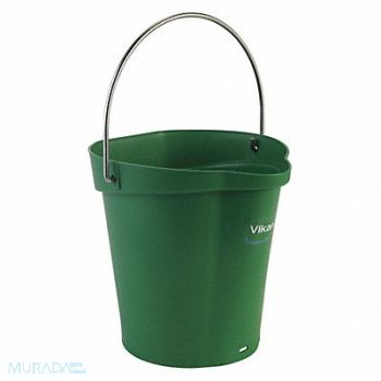 VIKAN H8704 Hygienic Bucket 1 1/2 gal Green, 31CF44