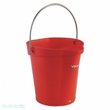 VIKAN H8704 Hygienic Bucket 1 1/2 gal Red, 31CF46