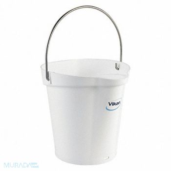 VIKAN H8704 Hygienic Bucket 1 1/2 gal White, 31CF47