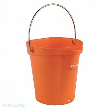 VIKAN H8704 Hygienic Bucket 1 1/2 gal Orange, 31CF49