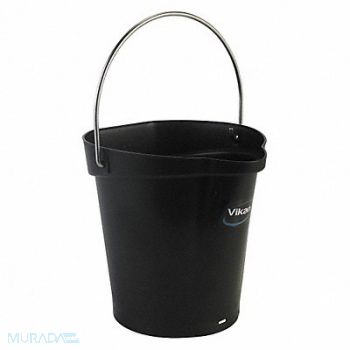 VIKAN H8704 Hygienic Bucket 1 1/2 gal Black, 31CF51