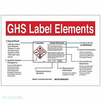 BRADY GHS Sign 10in. H x 14in. W Polyester, 31DJ66