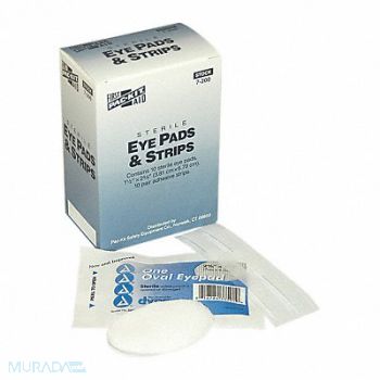 FIRST AID ONLY Eye Pads Inludes 10 Eye Pads/20 Strips, 31DJ99