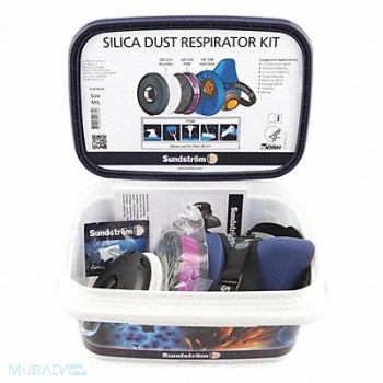 SUNDSTROM SAFETY Half Mask Respirator Kit S/M Blue, 31DL30