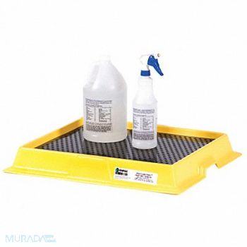 ENPAC Spill Tray Black/Yellow 2.5 gal HDPE, 31DL83