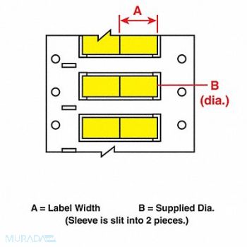 BRADY Wire Marking Sleeves 1 in W 1.07 in L, 31DY14