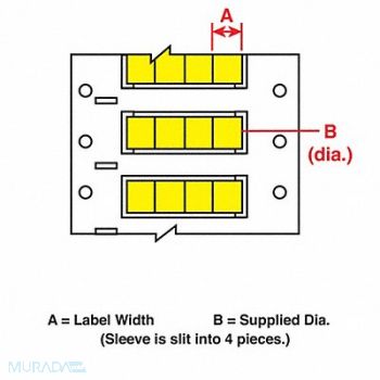 BRADY Wire Marking Sleeves 12.7 in W 50 ft L, 31DX23