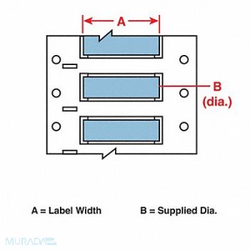 BRADY Wire Marking Sleeves 2 in W 0.182 in L, 31DY18