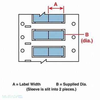 BRADY Wire Marking Sleeves 1 in W 0.335 in L, 31DZ27