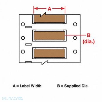 BRADY Wire Marking Sleeves 2 in W 0.182 in L, 31DY21