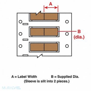 BRADY Wire Marking Sleeves 1 in W 0.182 in L, 31DY22