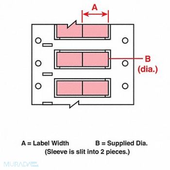 BRADY Wire Marking Sleeves 1 in W 1.250 in L, 31EC87