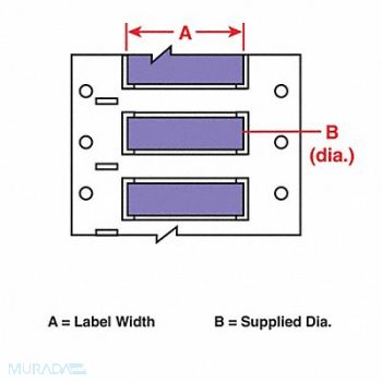 BRADY Wire Marking Sleeves 2 in W 0.851 in L, 31EA13