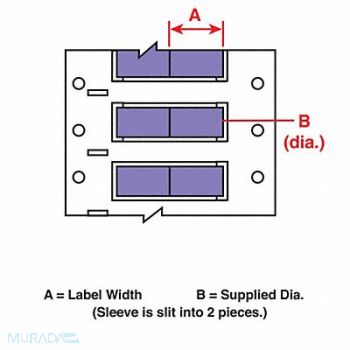 BRADY Wire Marking Sleeves 1 in W 2.433 in L, 31DZ21