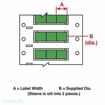 BRADY Wire Marking Sleeves 0.667In W 0.335In L, 31DZ35