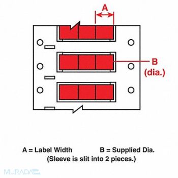 BRADY Wire Marking Sleeves 0.667In W 0.335In L, 31DZ45