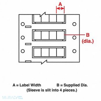 BRADY Wire Marking Sleeves 0.5 In W 0.645 In L, 31EC60