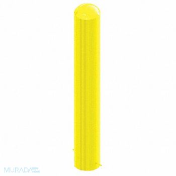 PETERSEN MFG. Bollard Fixed 6 Carbon Steel Yellow, 31EX32