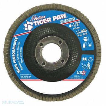 WEILER H7359 Fiber Disc 4 1/2 in Dia 7/8in Arbor, 31GG08