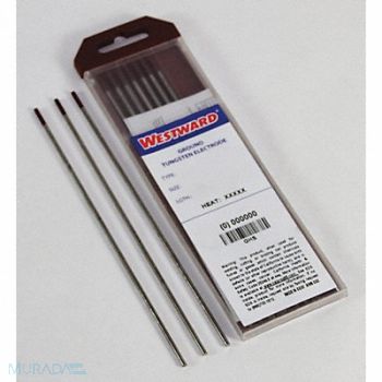 WESTWARD WMS 10pc Brown Tungsten Electrode PK10, 31GH75